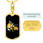 Bitcoin Please Crypto Keychain Stainless Steel or 18k Gold Dog Tag Keyring-Express Your Love Gifts
