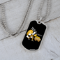 Bitcoin Please Crypto Necklace Stainless Steel or 18k Gold Dog Tag 24" Chain-Express Your Love Gifts