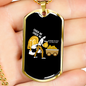 Bitcoin Please Crypto Necklace Stainless Steel or 18k Gold Dog Tag 24" Chain-Express Your Love Gifts