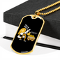 Bitcoin Please Crypto Necklace Stainless Steel or 18k Gold Dog Tag 24" Chain-Express Your Love Gifts