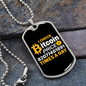 Bitcoin Price Check Crypto Necklace Stainless Steel or 18k Gold Dog Tag 24" Chain-Express Your Love Gifts