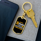 Bitcoin Price Crypto Keychain Stainless Steel or 18k Gold Dog Tag Keyring-Express Your Love Gifts