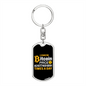 Bitcoin Price Crypto Keychain Stainless Steel or 18k Gold Dog Tag Keyring-Express Your Love Gifts
