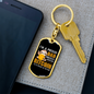 Bitcoin Proud Dad Crypto Keychain Stainless Steel or 18k Gold Dog Tag Keyring-Express Your Love Gifts