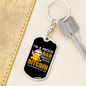 Bitcoin Proud Dad Crypto Keychain Stainless Steel or 18k Gold Dog Tag Keyring-Express Your Love Gifts