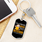 Bitcoin Proud Dad Crypto Keychain Stainless Steel or 18k Gold Dog Tag Keyring-Express Your Love Gifts