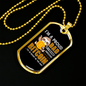 Bitcoin Proud Dad Crypto Necklace Stainless Steel or 18k Gold Dog Tag 24" Chain-Express Your Love Gifts