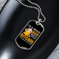 Bitcoin Proud Dad Crypto Necklace Stainless Steel or 18k Gold Dog Tag 24" Chain-Express Your Love Gifts