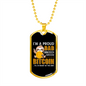 Bitcoin Proud Dad Crypto Necklace Stainless Steel or 18k Gold Dog Tag 24" Chain-Express Your Love Gifts
