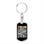 Bitcoin QR Code Crypto Keychain Stainless Steel or 18k Gold Dog Tag Keyring-Express Your Love Gifts