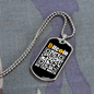 Bitcoin QR Code Crypto Necklace Stainless Steel or 18k Gold Dog Tag 24" Chain-Express Your Love Gifts