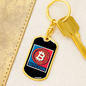 Bitcoin Red Crypto Keychain Stainless Steel or 18k Gold Dog Tag Keyring-Express Your Love Gifts