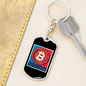 Bitcoin Red Crypto Keychain Stainless Steel or 18k Gold Dog Tag Keyring-Express Your Love Gifts