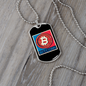 Bitcoin Red Crypto Necklace Stainless Steel or 18k Gold Dog Tag 24" Chain-Express Your Love Gifts
