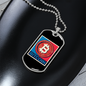 Bitcoin Red Crypto Necklace Stainless Steel or 18k Gold Dog Tag 24" Chain-Express Your Love Gifts