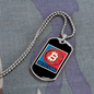 Bitcoin Red Crypto Necklace Stainless Steel or 18k Gold Dog Tag 24" Chain-Express Your Love Gifts
