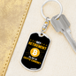 Bitcoin Retirement Plan Crypto Keychain Stainless Steel or 18k Gold Dog Tag Keyring-Express Your Love Gifts