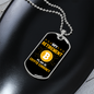Bitcoin Retirement Plan Crypto Necklace Stainless Steel or 18k Gold Dog Tag 24" Chain-Express Your Love Gifts