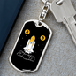 Bitcoin Rocket Crypto Keychain Stainless Steel or 18k Gold Dog Tag Keyring-Express Your Love Gifts