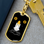 Bitcoin Rocket Crypto Keychain Stainless Steel or 18k Gold Dog Tag Keyring-Express Your Love Gifts