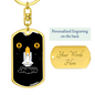 Bitcoin Rocket Crypto Keychain Stainless Steel or 18k Gold Dog Tag Keyring-Express Your Love Gifts