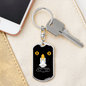 Bitcoin Rocket Crypto Keychain Stainless Steel or 18k Gold Dog Tag Keyring-Express Your Love Gifts