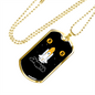 Bitcoin Rocket Crypto Necklace Stainless Steel or 18k Gold Dog Tag 24" Chain-Express Your Love Gifts