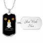 Bitcoin Rocket Crypto Necklace Stainless Steel or 18k Gold Dog Tag 24" Chain-Express Your Love Gifts