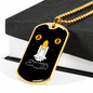 Bitcoin Rocket Crypto Necklace Stainless Steel or 18k Gold Dog Tag 24" Chain-Express Your Love Gifts