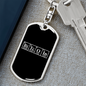 Bitcoin Science Crypto Keychain Stainless Steel or 18k Gold Dog Tag Keyring-Express Your Love Gifts