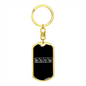 Bitcoin Science Crypto Keychain Stainless Steel or 18k Gold Dog Tag Keyring-Express Your Love Gifts