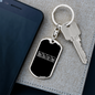 Bitcoin Science Crypto Keychain Stainless Steel or 18k Gold Dog Tag Keyring-Express Your Love Gifts