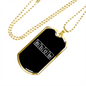 Bitcoin Science Crypto Necklace Stainless Steel or 18k Gold Dog Tag 24" Chain-Express Your Love Gifts