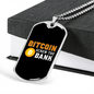 Bitcoin Screw the Bank Crypto Necklace Stainless Steel or 18k Gold Dog Tag 24" Chain-Express Your Love Gifts