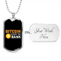Bitcoin Screw the Bank Crypto Necklace Stainless Steel or 18k Gold Dog Tag 24" Chain-Express Your Love Gifts