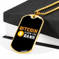 Bitcoin Screw the Bank Crypto Necklace Stainless Steel or 18k Gold Dog Tag 24" Chain-Express Your Love Gifts