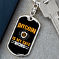 Bitcoin si My Safe Crypto Keychain Stainless Steel or 18k Gold Dog Tag Keyring-Express Your Love Gifts