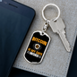Bitcoin si My Safe Crypto Keychain Stainless Steel or 18k Gold Dog Tag Keyring-Express Your Love Gifts