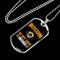 Bitcoin si My Safe Crypto Necklace Stainless Steel or 18k Gold Dog Tag 24" Chain-Express Your Love Gifts
