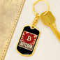 Bitcoin Sign Cryptocurrency Crypto Keychain Stainless Steel or 18k Gold Dog Tag Keyring-Express Your Love Gifts