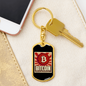 Bitcoin Sign Cryptocurrency Crypto Keychain Stainless Steel or 18k Gold Dog Tag Keyring-Express Your Love Gifts