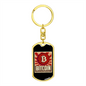 Bitcoin Sign Cryptocurrency Crypto Keychain Stainless Steel or 18k Gold Dog Tag Keyring-Express Your Love Gifts