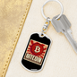 Bitcoin Sign Cryptocurrency Crypto Keychain Stainless Steel or 18k Gold Dog Tag Keyring-Express Your Love Gifts