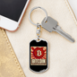Bitcoin Sign Cryptocurrency Crypto Keychain Stainless Steel or 18k Gold Dog Tag Keyring-Express Your Love Gifts