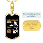 Bitcoin Smart Labor Crypto Keychain Stainless Steel or 18k Gold Dog Tag Keyring-Express Your Love Gifts