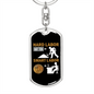 Bitcoin Smart Labor Crypto Keychain Stainless Steel or 18k Gold Dog Tag Keyring-Express Your Love Gifts