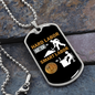 Bitcoin Smart Labor Crypto Necklace Stainless Steel or 18k Gold Dog Tag 24" Chain-Express Your Love Gifts