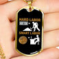 Bitcoin Smart Labor Crypto Necklace Stainless Steel or 18k Gold Dog Tag 24" Chain-Express Your Love Gifts