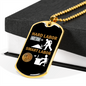 Bitcoin Smart Labor Crypto Necklace Stainless Steel or 18k Gold Dog Tag 24" Chain-Express Your Love Gifts