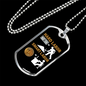 Bitcoin Smart Labor Crypto Necklace Stainless Steel or 18k Gold Dog Tag 24" Chain-Express Your Love Gifts